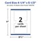 Avery 4-1/4" x 5-1/2" Rectangle Rounded Corner, Glossy White Postcards